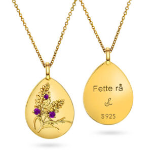 Medaljong "Fette rå" med ametyst