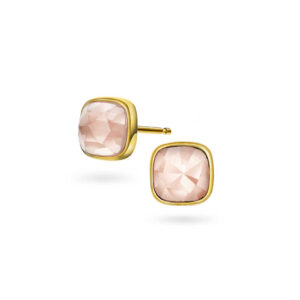 Ørepynt i sølv med rosa opal