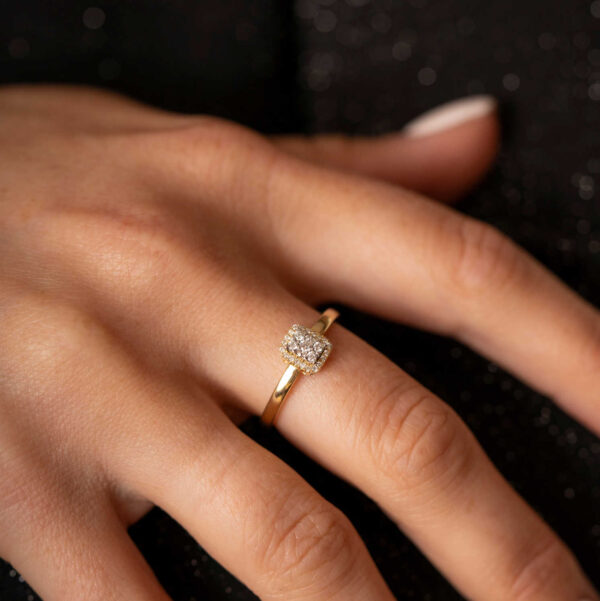Ring i gull med diamanter - Bilde 4