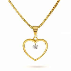 gull anheng med diamant.